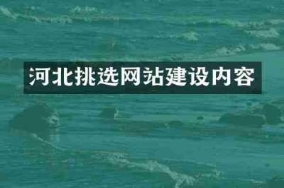 河北挑选网站建设内容