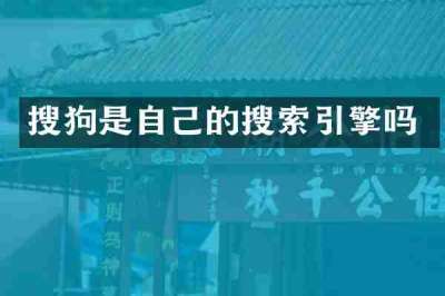 搜狗是自己的搜索引擎吗