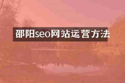 邵阳seo网站运营方法