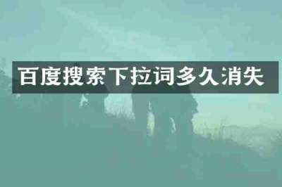 百度搜索下拉词多久消失