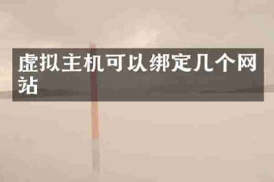 虚拟主机可以绑定几个网站