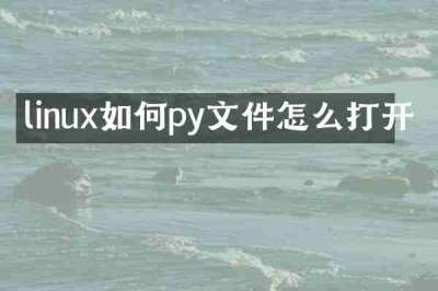 linux如何py文件怎么打开