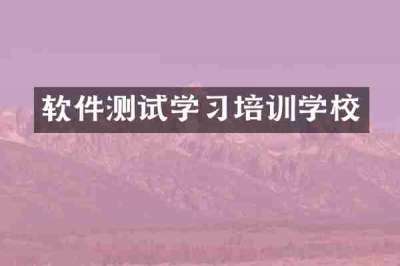 软件测试学习培训学校