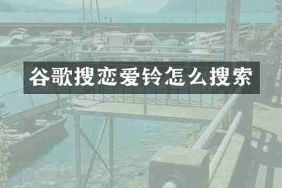 谷歌搜恋爱铃怎么搜索