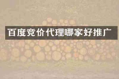 百度竞价代理哪家好推广