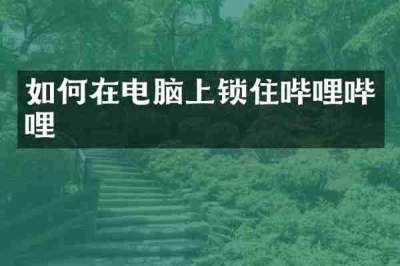 如何在电脑上锁住哔哩哔哩