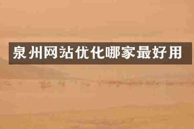 泉州网站优化哪家最好用