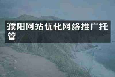 濮阳网站优化网络推广托管