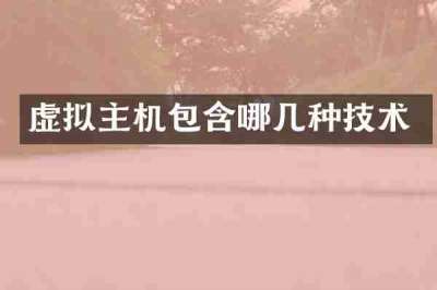 虚拟主机包含哪几种技术