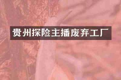 贵州探险主播废弃工厂