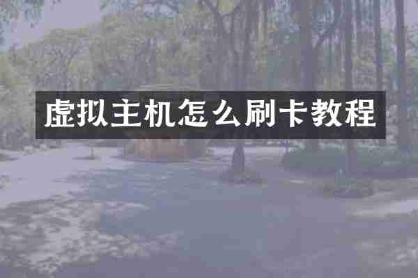 虚拟主机怎么刷卡教程