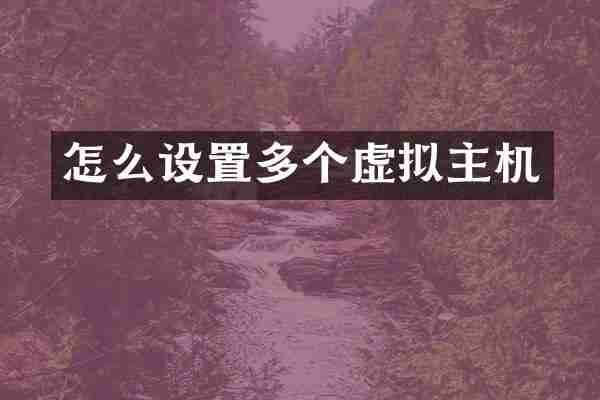 怎么设置多个虚拟主机