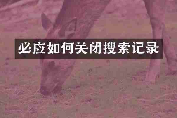 必应如何关闭搜索记录