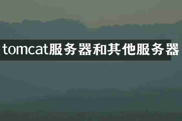 tomcat服务器和其他服务器