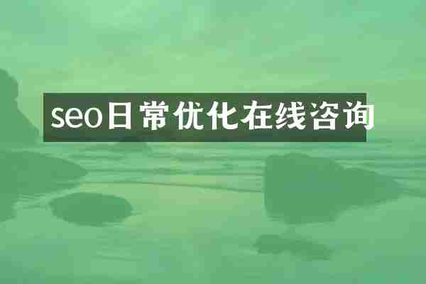 seo日常优化在线咨询