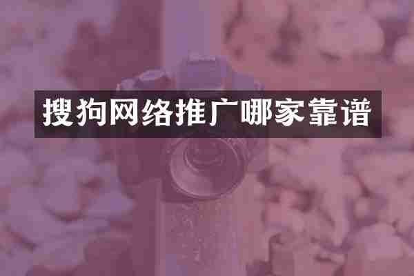 搜狗网络推广哪家靠谱