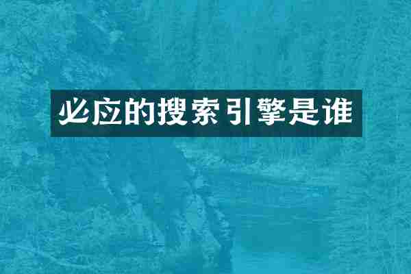 必应的搜索引擎是谁