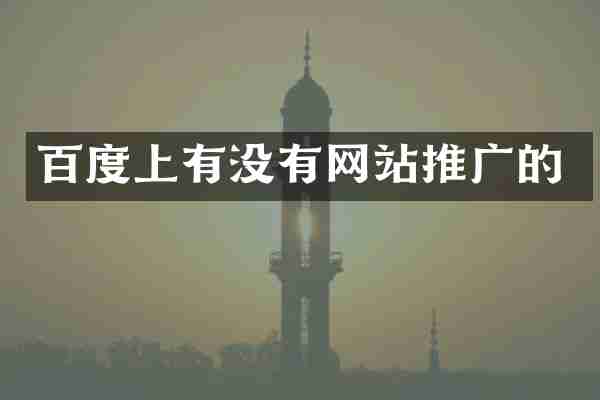 百度上有没有网站推广的