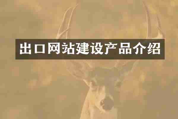 出口网站建设产品介绍