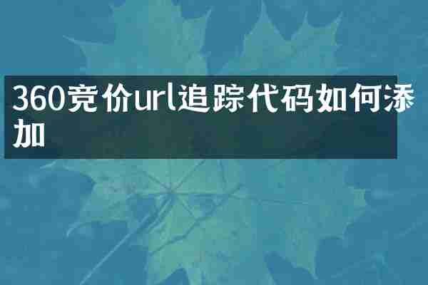 360竞价url代码如何添加