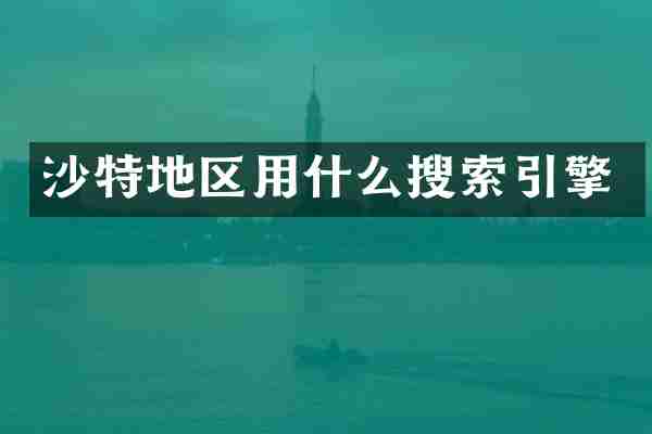 沙特地区用什么搜索引擎