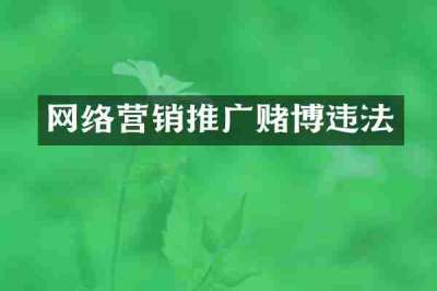 网络营销推广赌博违法