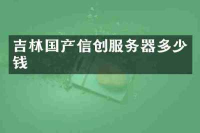 吉林国产信创服务器多少钱