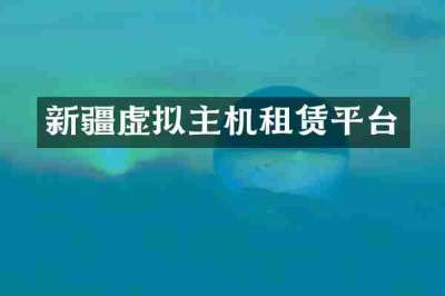 新疆虚拟主机租赁平台