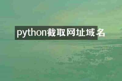 python截取网址域名