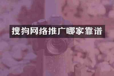 搜狗网络推广哪家靠谱
