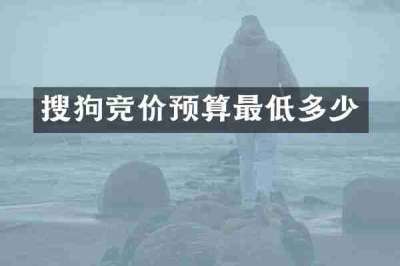 搜狗竞价预算最低多少