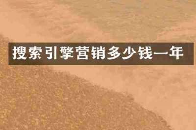 搜索引擎营销多少钱一年
