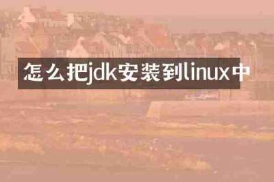 怎么把jdk安装到linux中