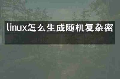 linux怎么生成随机复杂密码