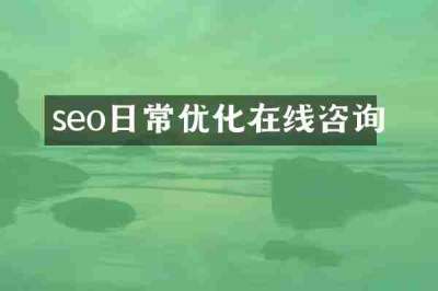 seo日常优化在线咨询