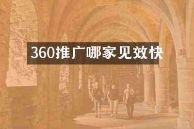360推广哪家见效快
