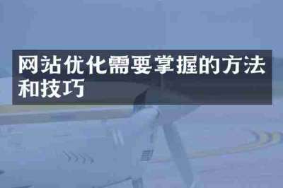 网站优化需要掌握的方法和技巧