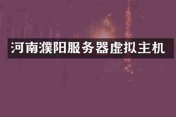 河南濮阳服务器虚拟主机