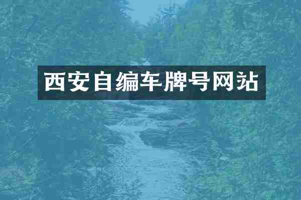 西安自编车牌号网站