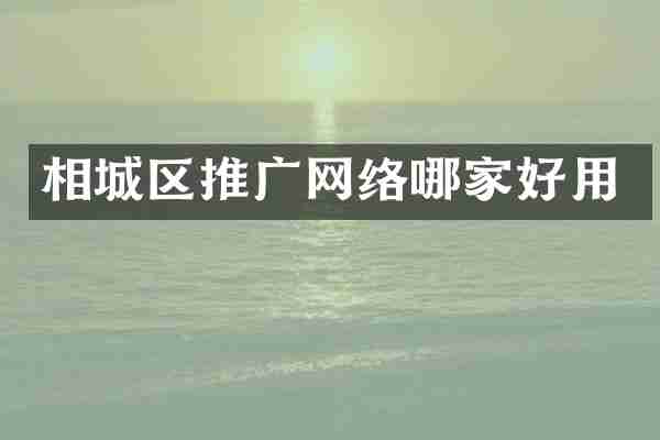 相城区推广网络哪家好用