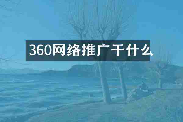 360网络推广干什么