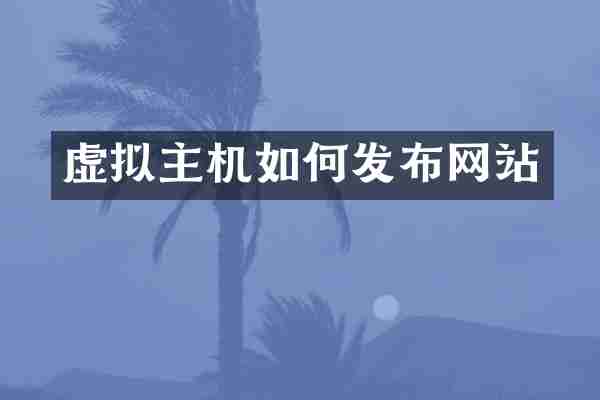 虚拟主机如何发布网站