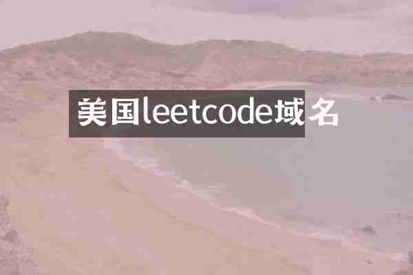 美国leetcode域名