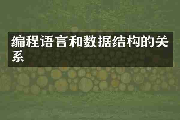 编程语言和数据结构的关系