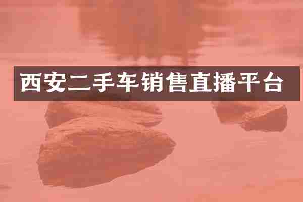 西安二手车销售直播平台