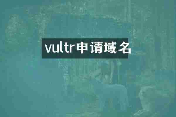 vultr申请域名