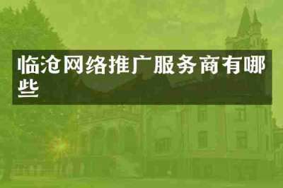 临沧网络推广服务商有哪些