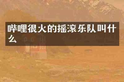 哔哩很火的摇滚乐队叫什么