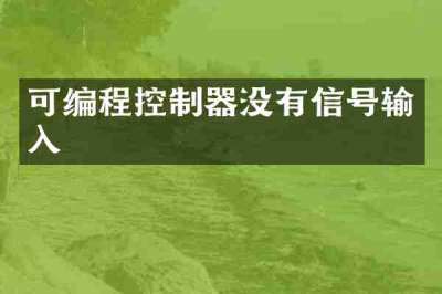 可编程控制器没有信号输入
