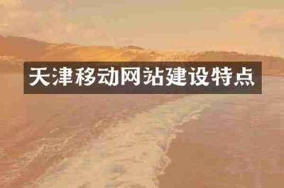 天津移动网站建设特点